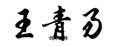 胡問遂王青易行書個性簽名怎么寫