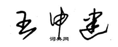 朱錫榮王申建草書個性簽名怎么寫