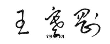 駱恆光王寒剛草書個性簽名怎么寫