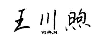 王正良王川煦行書個性簽名怎么寫