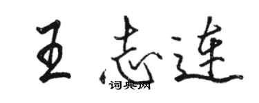駱恆光王志連行書個性簽名怎么寫
