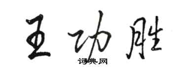 駱恆光王功勝行書個性簽名怎么寫