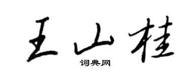 王正良王山桂行書個性簽名怎么寫