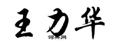 胡問遂王力華行書個性簽名怎么寫