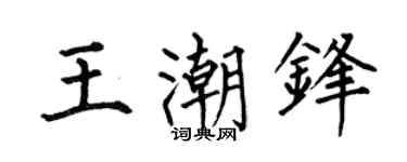 何伯昌王潮鋒楷書個性簽名怎么寫