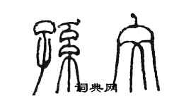 陳墨孫文篆書個性簽名怎么寫