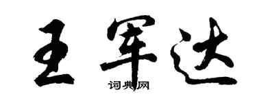 胡問遂王軍達行書個性簽名怎么寫