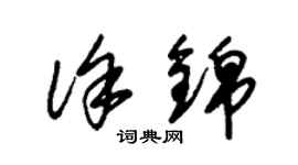 朱錫榮徐錦草書個性簽名怎么寫