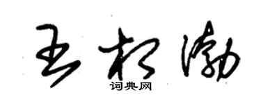 朱錫榮王相渤草書個性簽名怎么寫