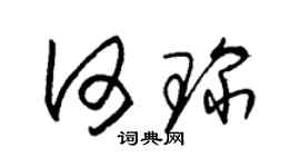 朱錫榮何琛草書個性簽名怎么寫