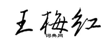 王正良王梅紅行書個性簽名怎么寫