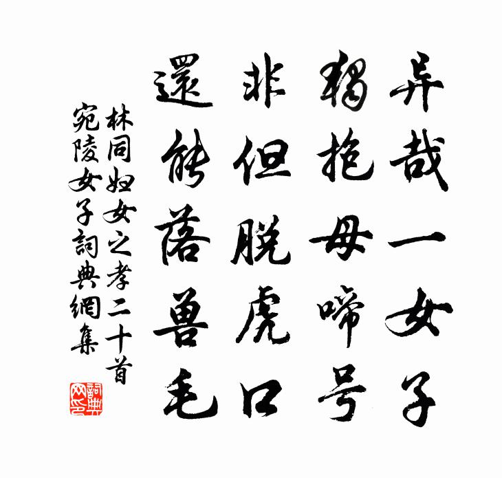 林同婦女之孝二十首宛陵女子書法作品欣賞