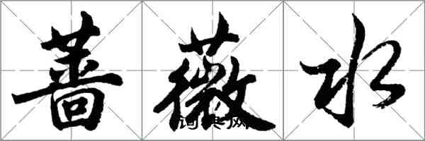 胡問遂薔薇水行書怎么寫