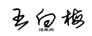 朱錫榮王向梅草書個性簽名怎么寫