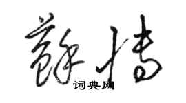 駱恆光蘇博草書個性簽名怎么寫