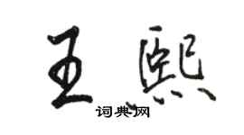 駱恆光王熙行書個性簽名怎么寫