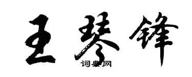 胡問遂王琴鋒行書個性簽名怎么寫