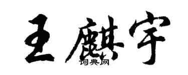 胡問遂王麒宇行書個性簽名怎么寫