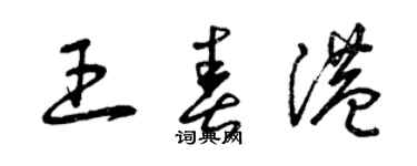 曾慶福王春港草書個性簽名怎么寫