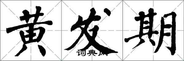 翁闓運黃髮期楷書怎么寫