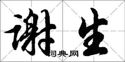 胡問遂謝生行書怎么寫