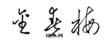 駱恆光金春梅草書個性簽名怎么寫