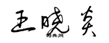 曾慶福王曉炎草書個性簽名怎么寫