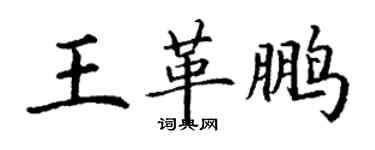 丁謙王革鵬楷書個性簽名怎么寫
