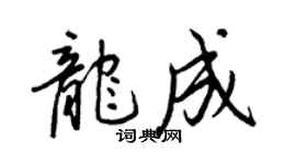 王正良龍成行書個性簽名怎么寫