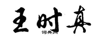 胡問遂王時真行書個性簽名怎么寫