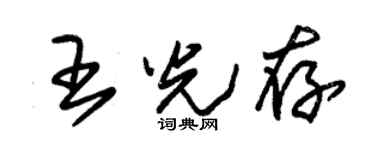 朱錫榮王光存草書個性簽名怎么寫
