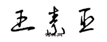 曾慶福王素臣草書個性簽名怎么寫