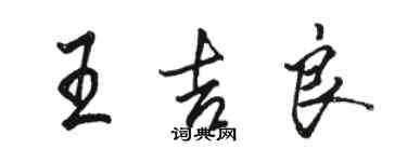 駱恆光王吉良行書個性簽名怎么寫