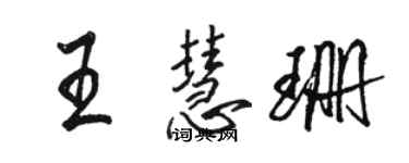 駱恆光王慧珊行書個性簽名怎么寫