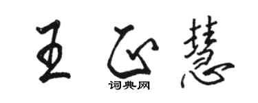 駱恆光王正慧行書個性簽名怎么寫