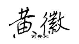 王正良黃徽行書個性簽名怎么寫