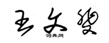 朱錫榮王文斐草書個性簽名怎么寫