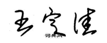 朱錫榮王定佳草書個性簽名怎么寫