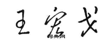 駱恆光王宏戈草書個性簽名怎么寫