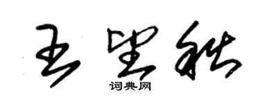 朱錫榮王望秋草書個性簽名怎么寫