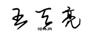 朱錫榮王天亮草書個性簽名怎么寫