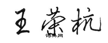 駱恆光王榮杭行書個性簽名怎么寫