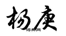 胡問遂楊庚行書個性簽名怎么寫