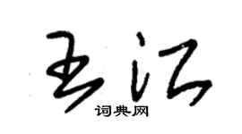朱錫榮王江草書個性簽名怎么寫