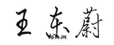 駱恆光王東蔚行書個性簽名怎么寫