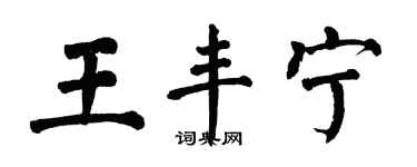 翁闓運王豐寧楷書個性簽名怎么寫