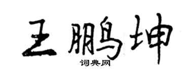 曾慶福王鵬坤行書個性簽名怎么寫