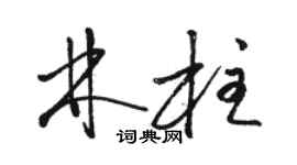 駱恆光林柱草書個性簽名怎么寫