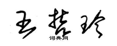 朱錫榮王哲玲草書個性簽名怎么寫