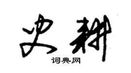 朱錫榮史耕草書個性簽名怎么寫